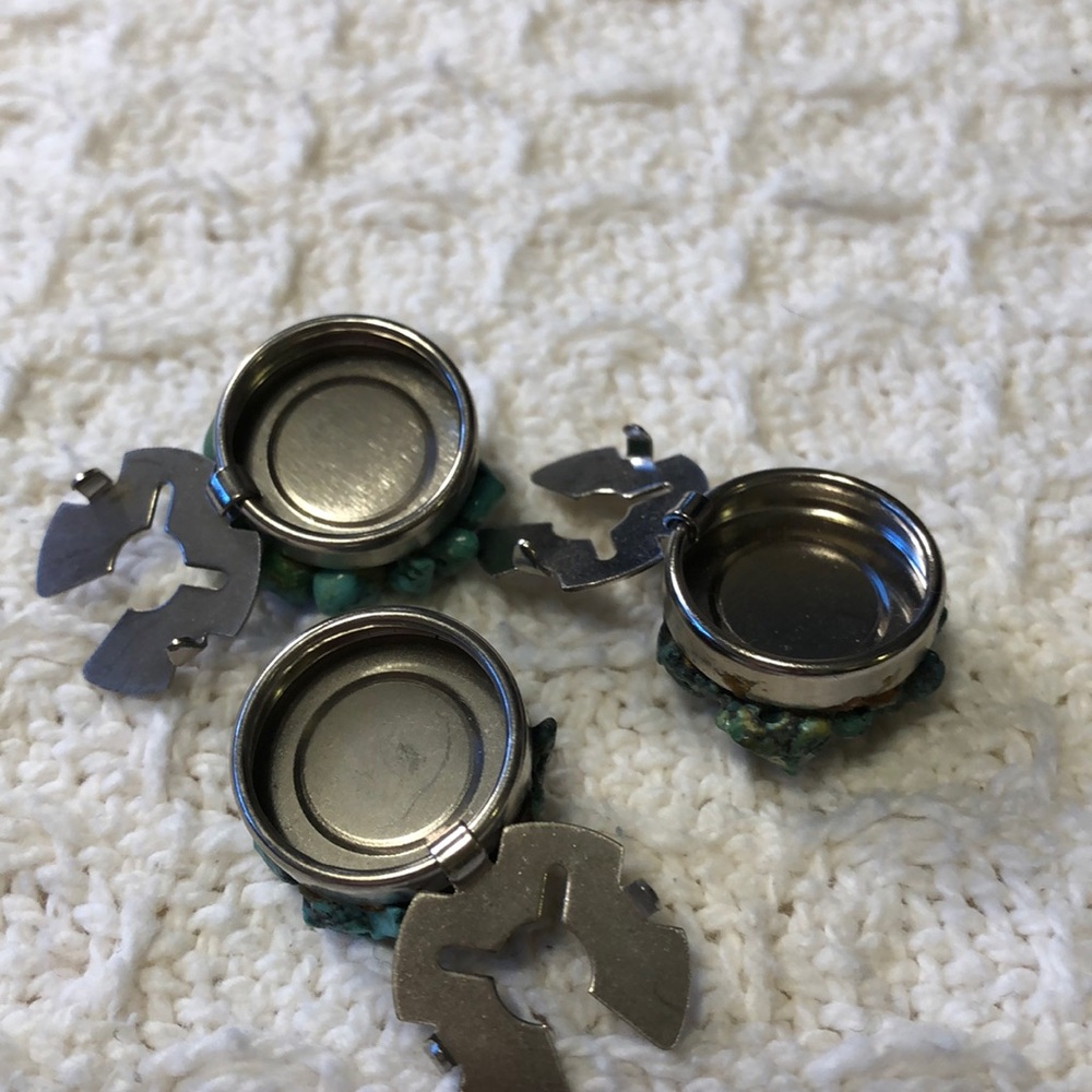 Button Covers Turquoise Qty 3 - image 3